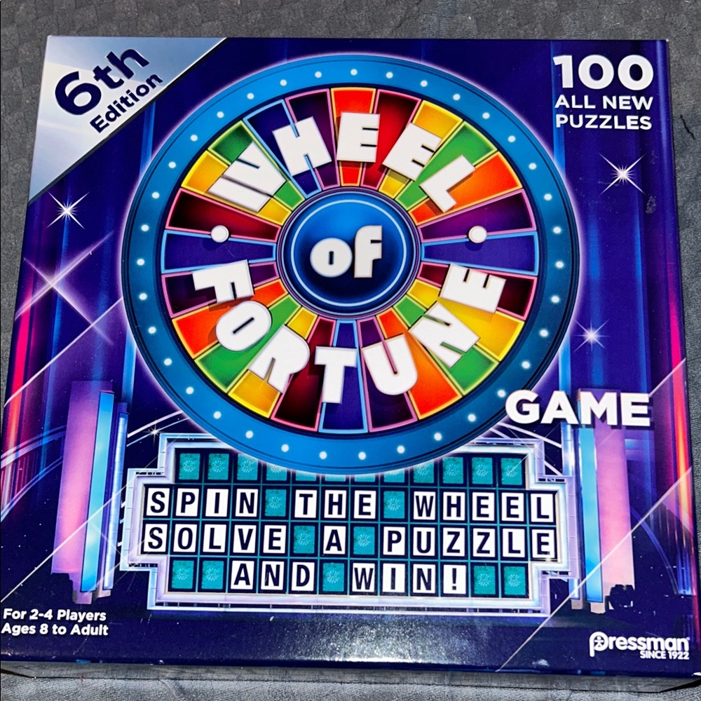 Pressman Wheel of Fortune Puzzle Game - Colorful Edition